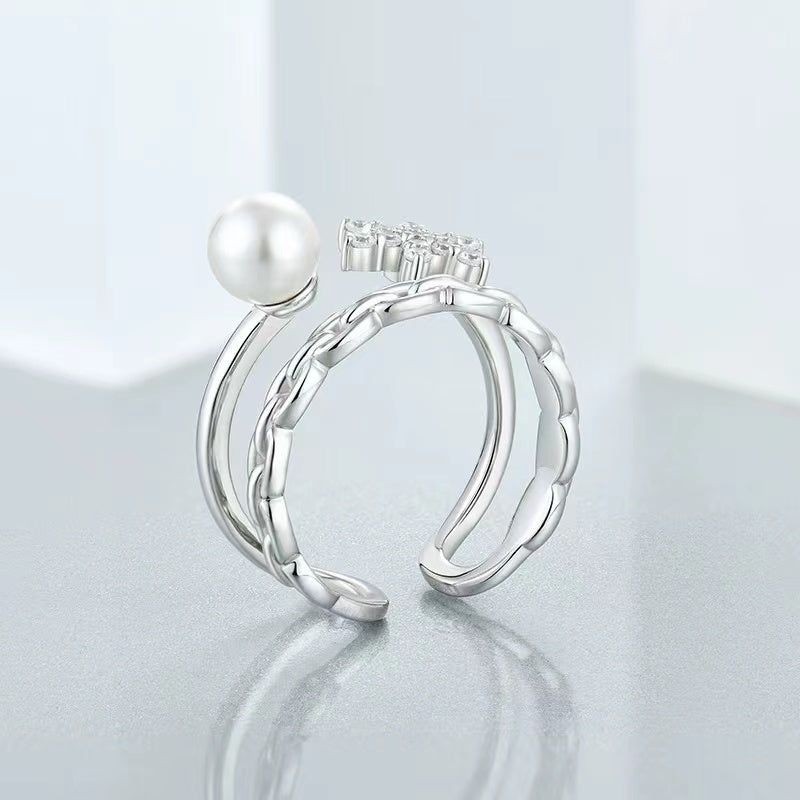 Genuine Freshwater Pearl Star Wish Ring