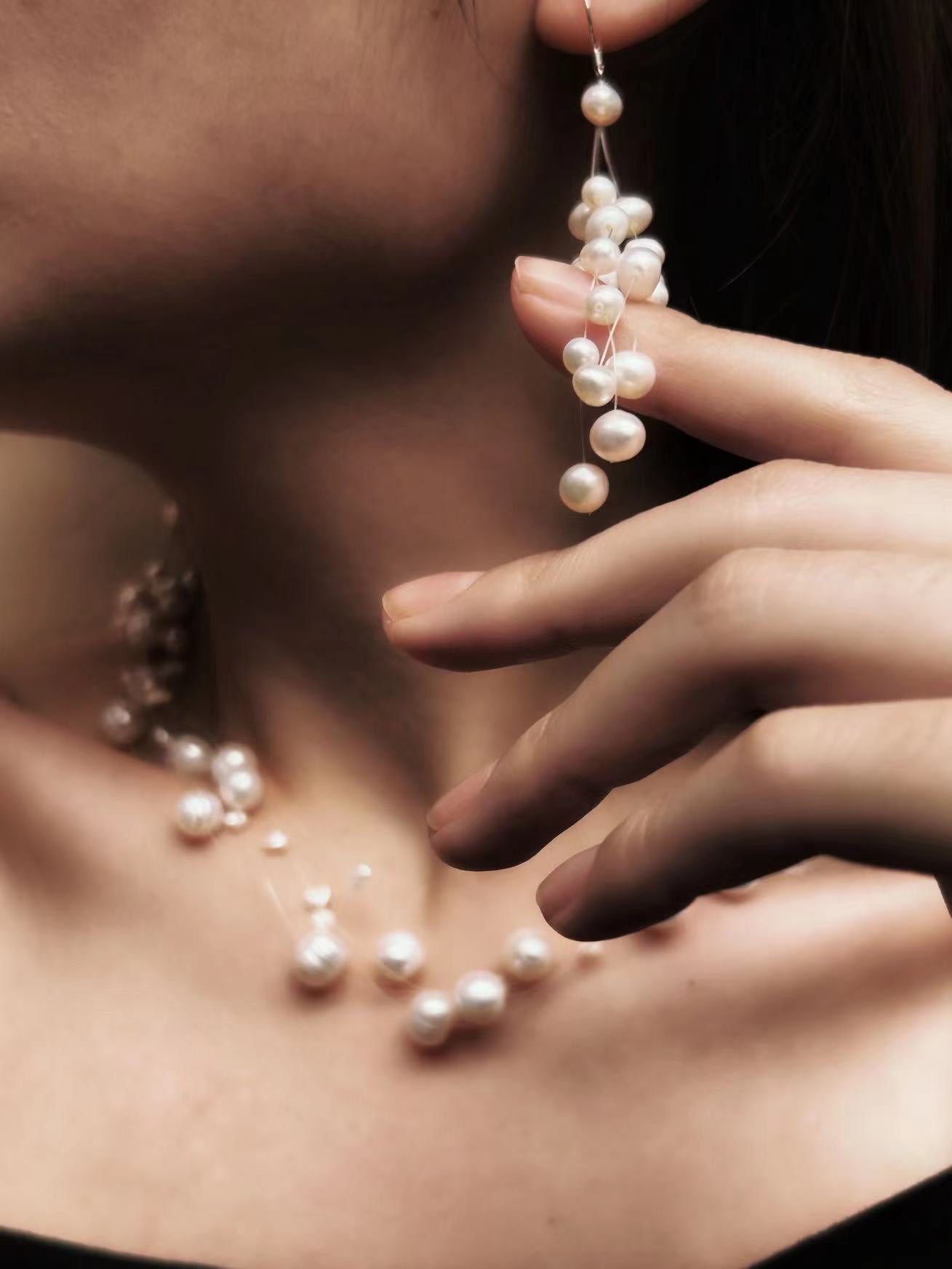 Genuine Freshwater Baroque Pearl Scintilla Set