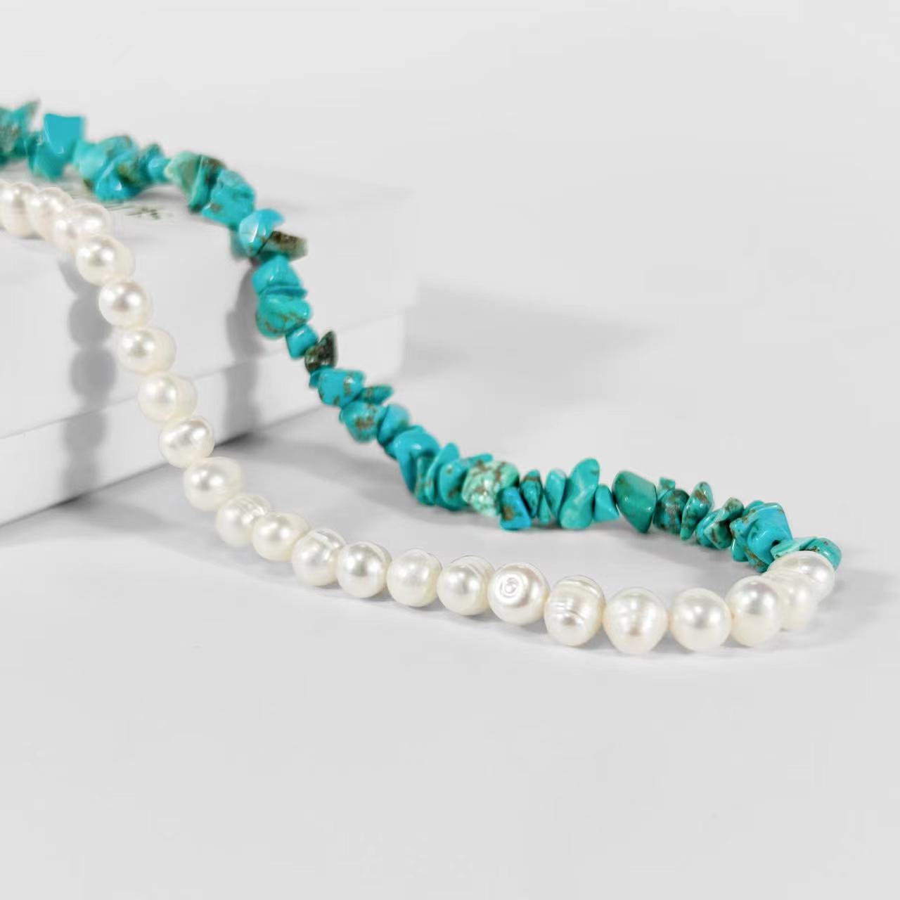 Genuine Freshwater Pearl Turquoise Necklace