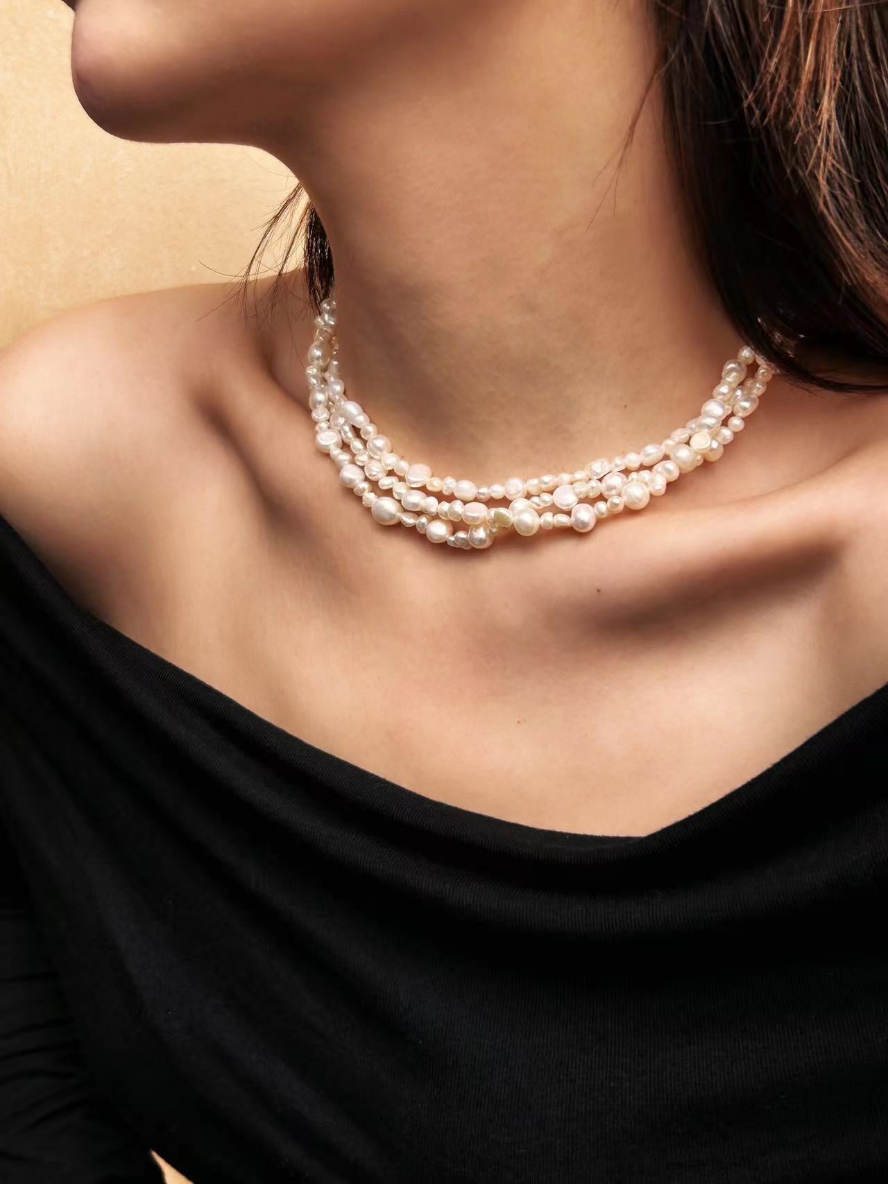 Genuine Freshwater Baroque Pearl Epoch Necklace