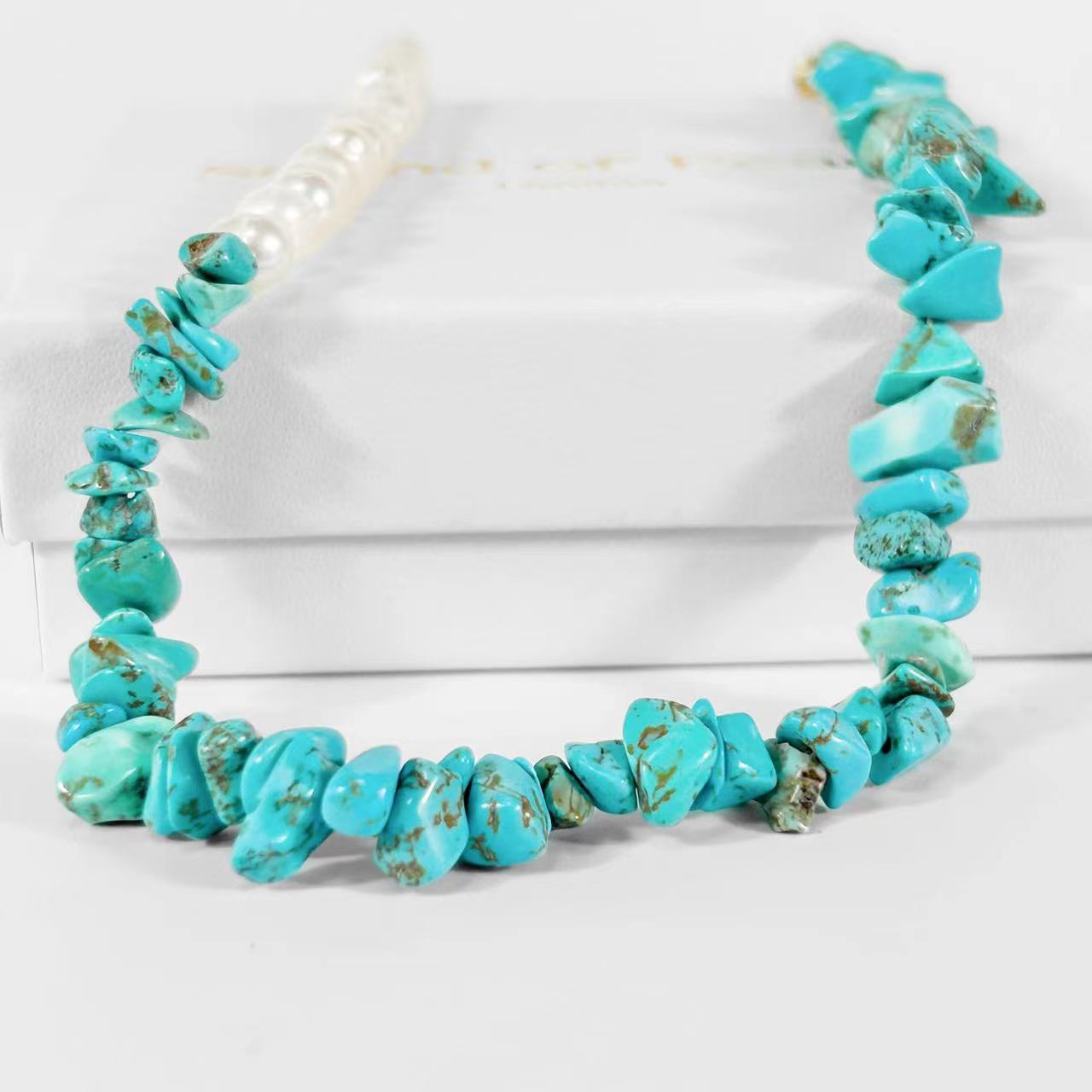 Genuine Freshwater Pearl Turquoise Necklace