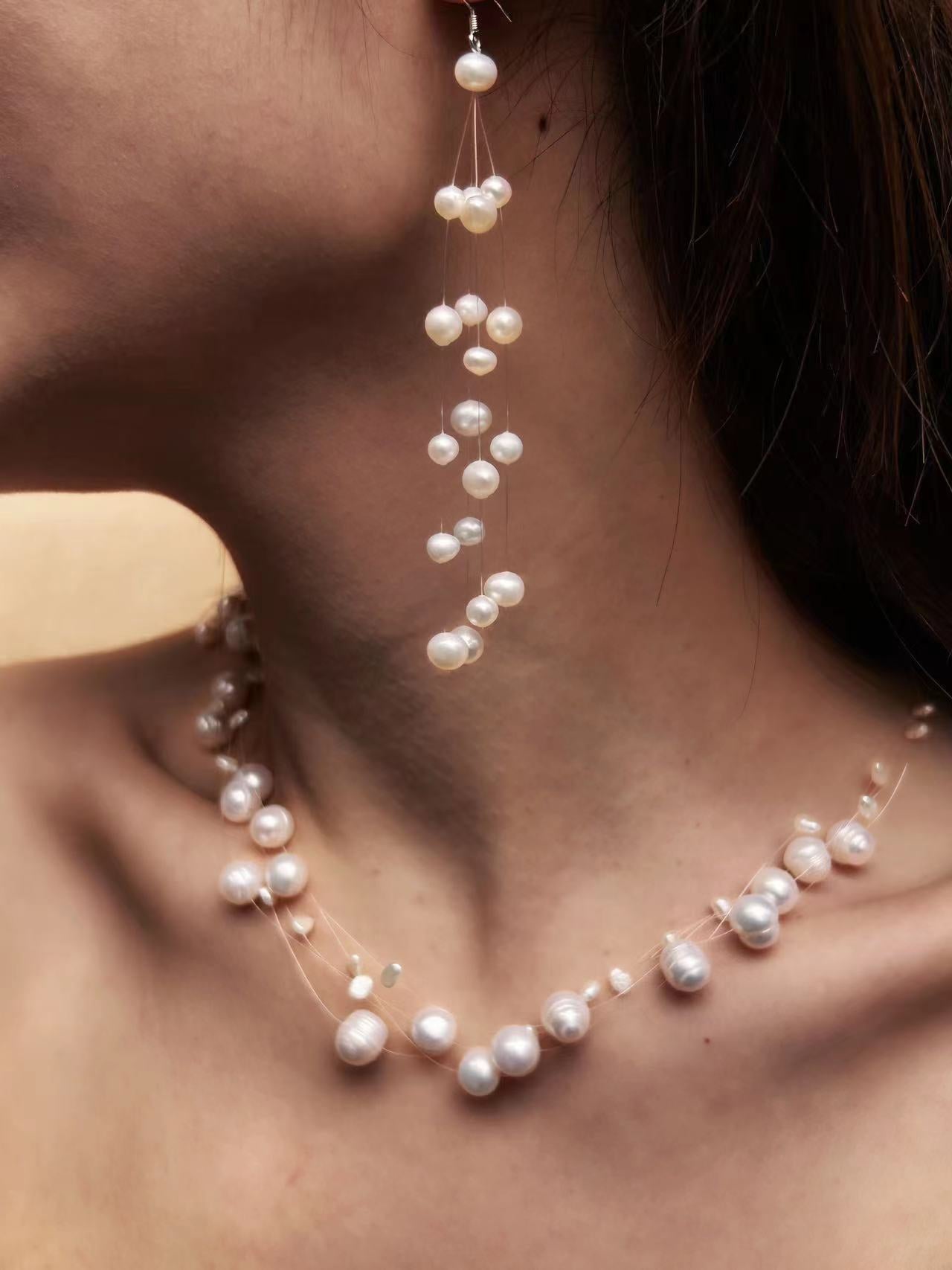 Genuine Freshwater Baroque Pearl Scintilla Set