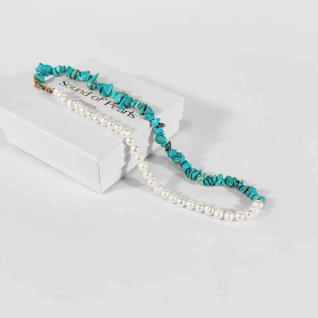 Genuine Freshwater Pearl Turquoise Necklace
