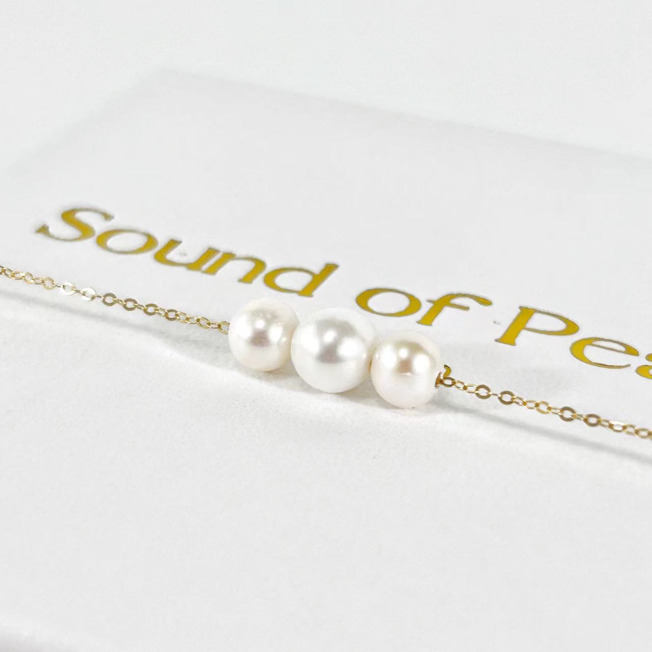 Solid 18K Gold Genuine Freshwater Ocean Princess Bracelet