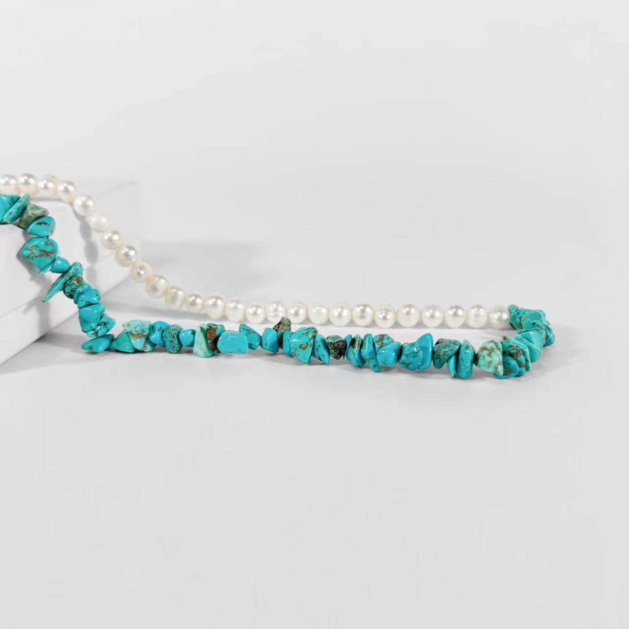 Genuine Freshwater Pearl Turquoise Necklace