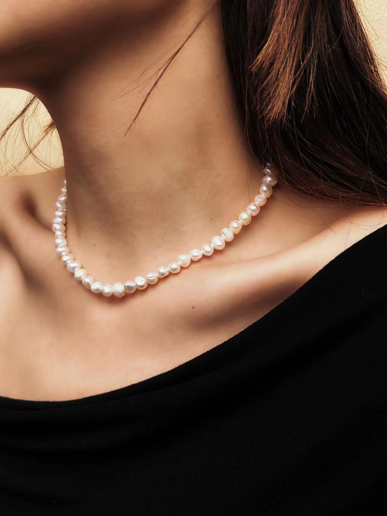 Genuine Freshwater Baroque Pearl Aestheticism Necklace