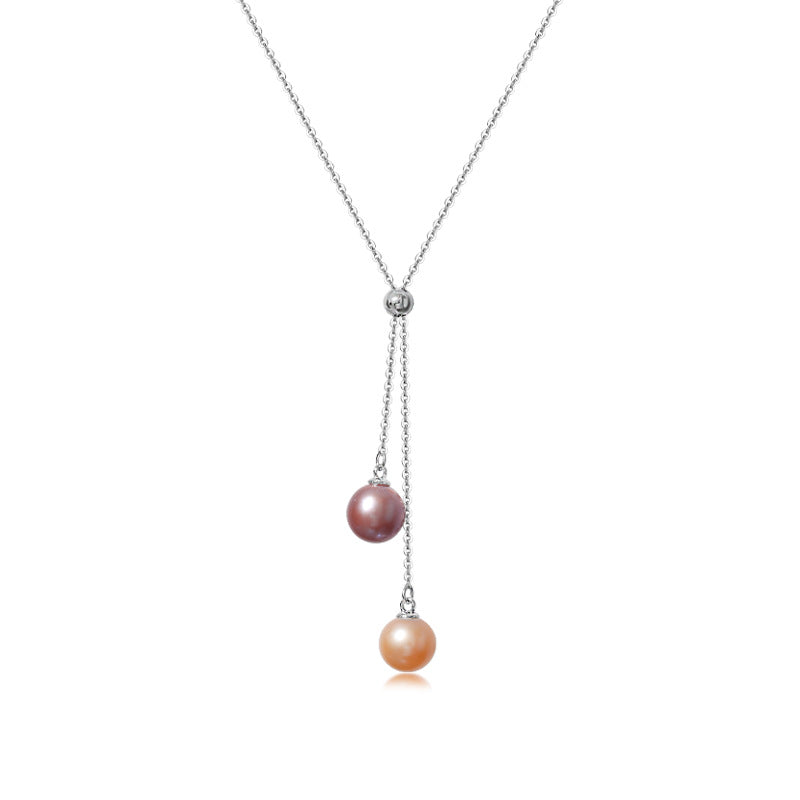 Genuine Freshwater Pearl Sun and Moon Necklace