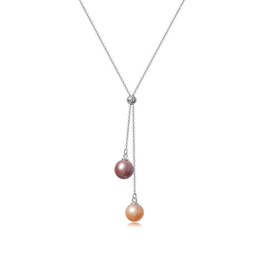Genuine Freshwater Pearl Sun and Moon Necklace