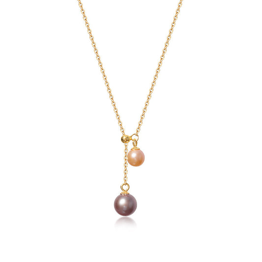Genuine Freshwater Pearl Sun and Moon Ⅱ Necklace