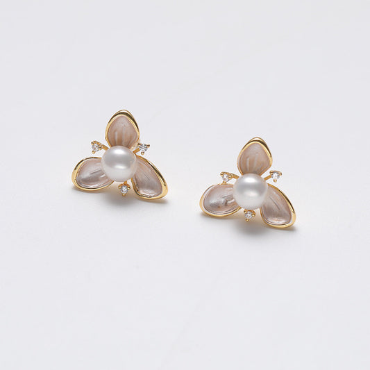 Genuine Freshwater Pearl Solid S925 Silver Cora Earrings