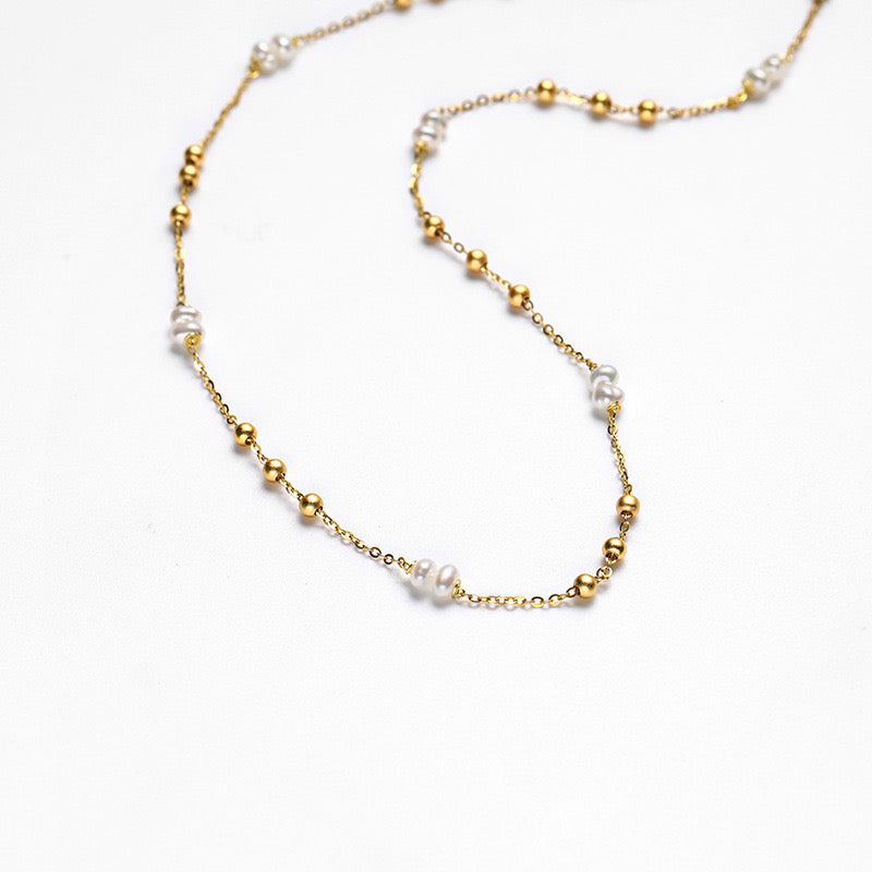 Genuine Freshwater Pearl Grain Necklace