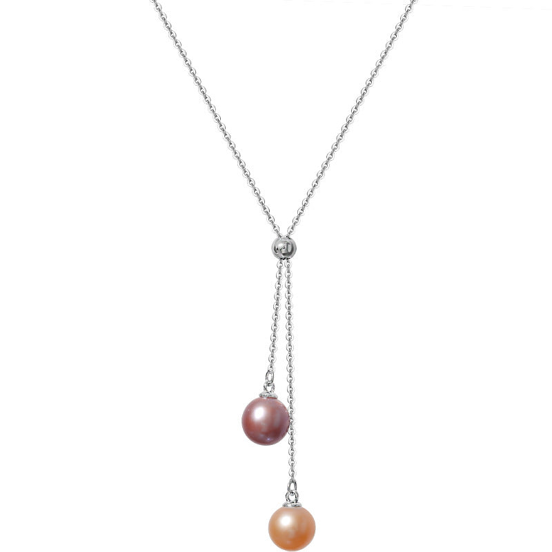 Genuine Freshwater Pearl Sun and Moon Necklace