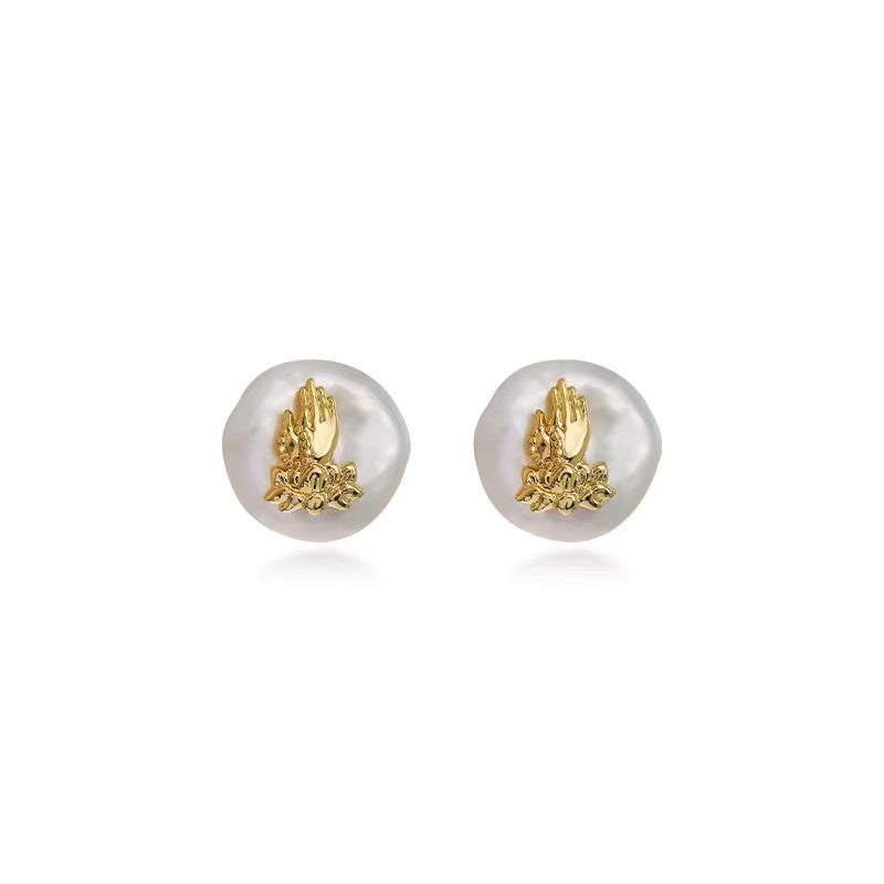 Genuine Baroque Pearl Midas Touch Earrings