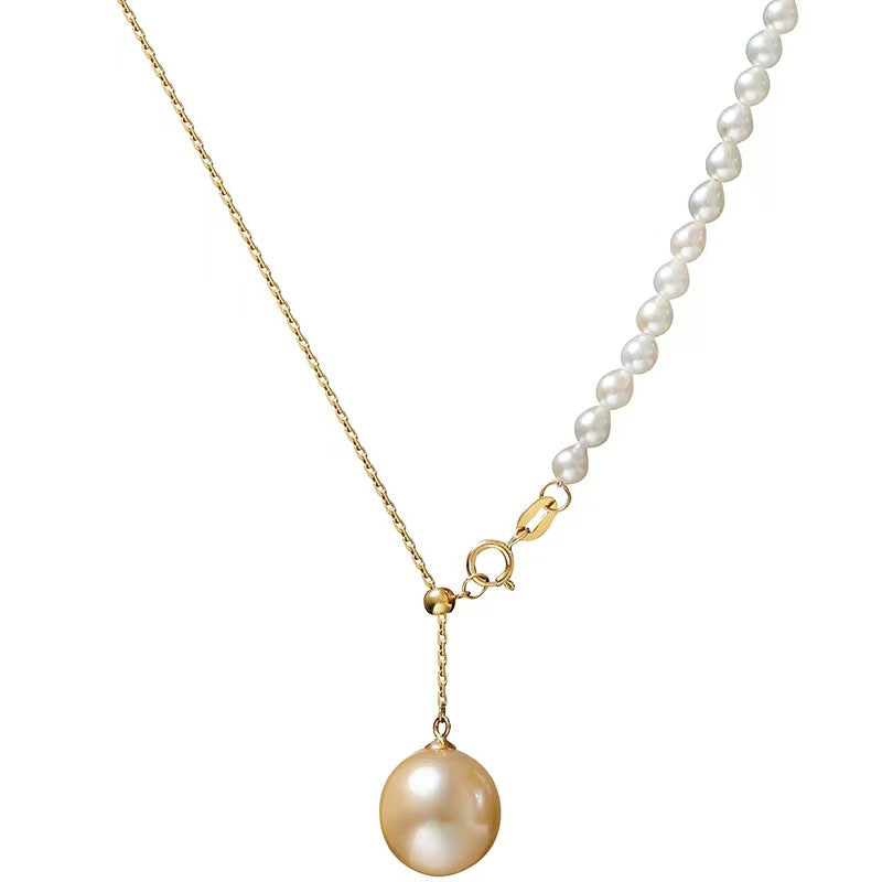 Genuine Golden South Sea Pearl Acton Necklace