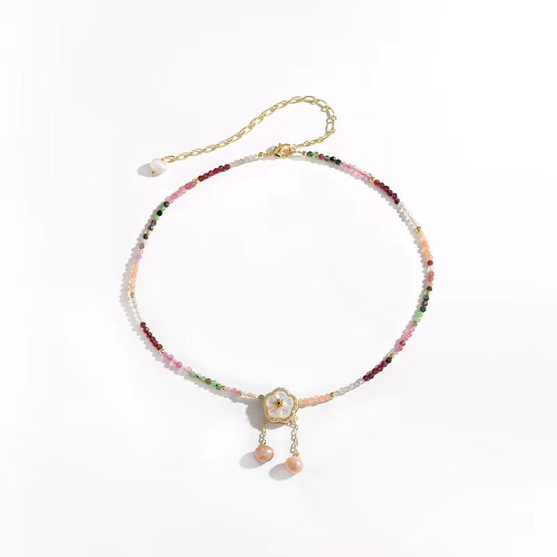 Genuine Freshwater Pearl Sakura Praying Necklace