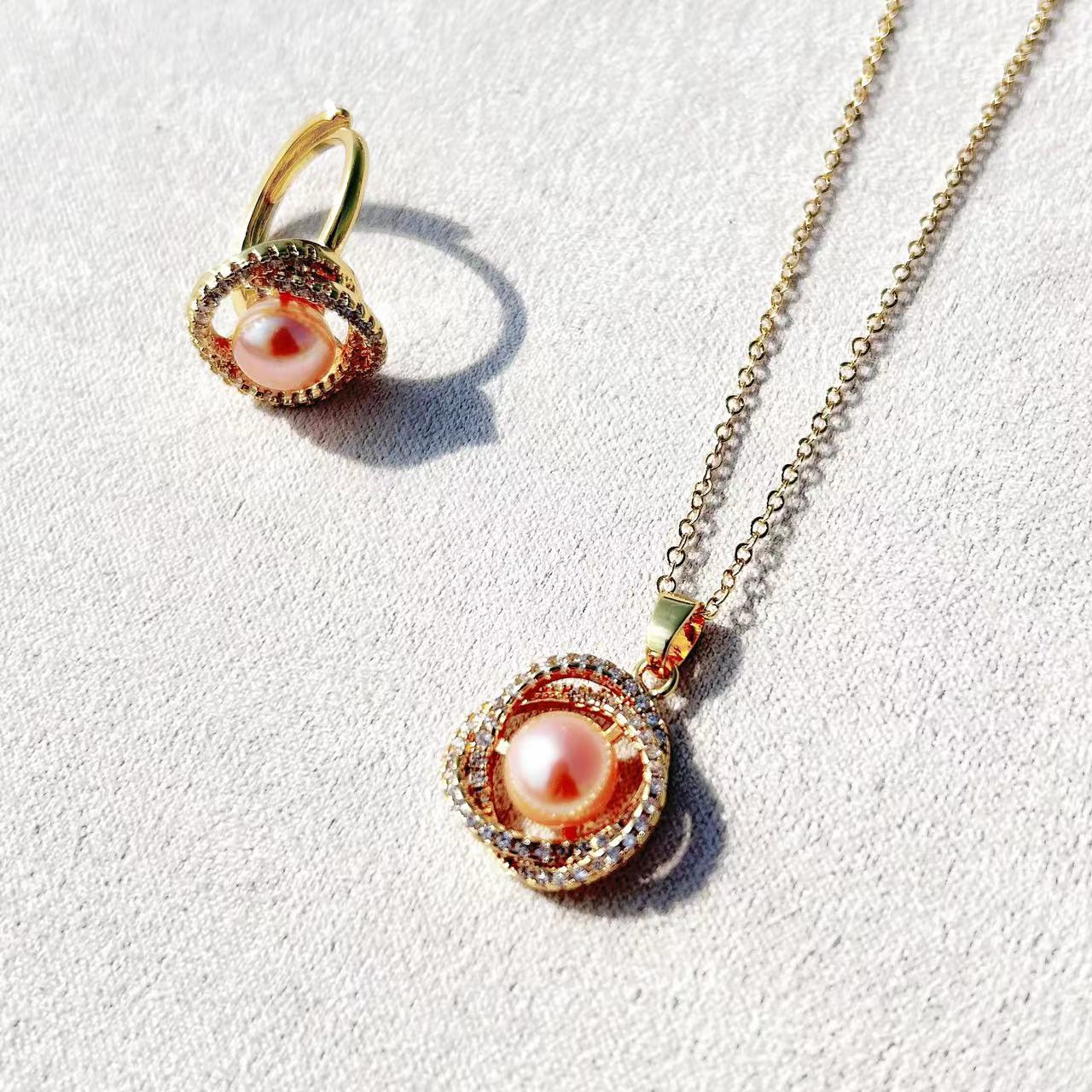 Genuine Freshwater Baroque Pearl Sunrise Set