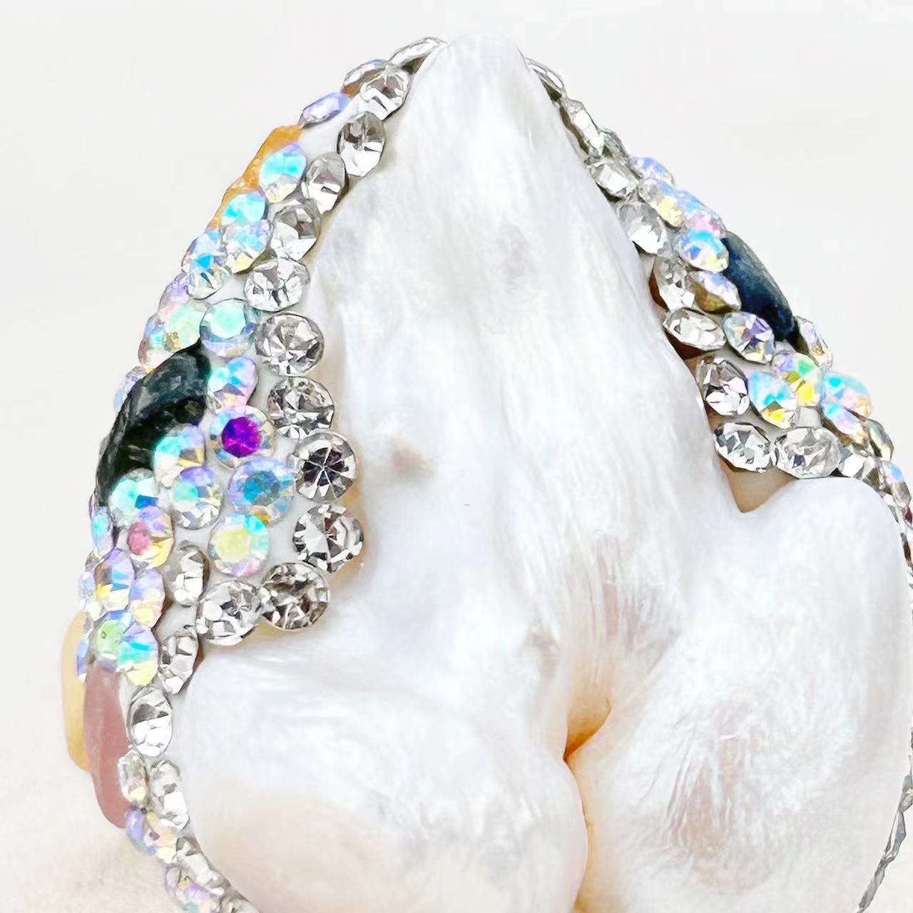 Genuine Natural Baroque Pearl & Mixed Crystal Lydos Ring