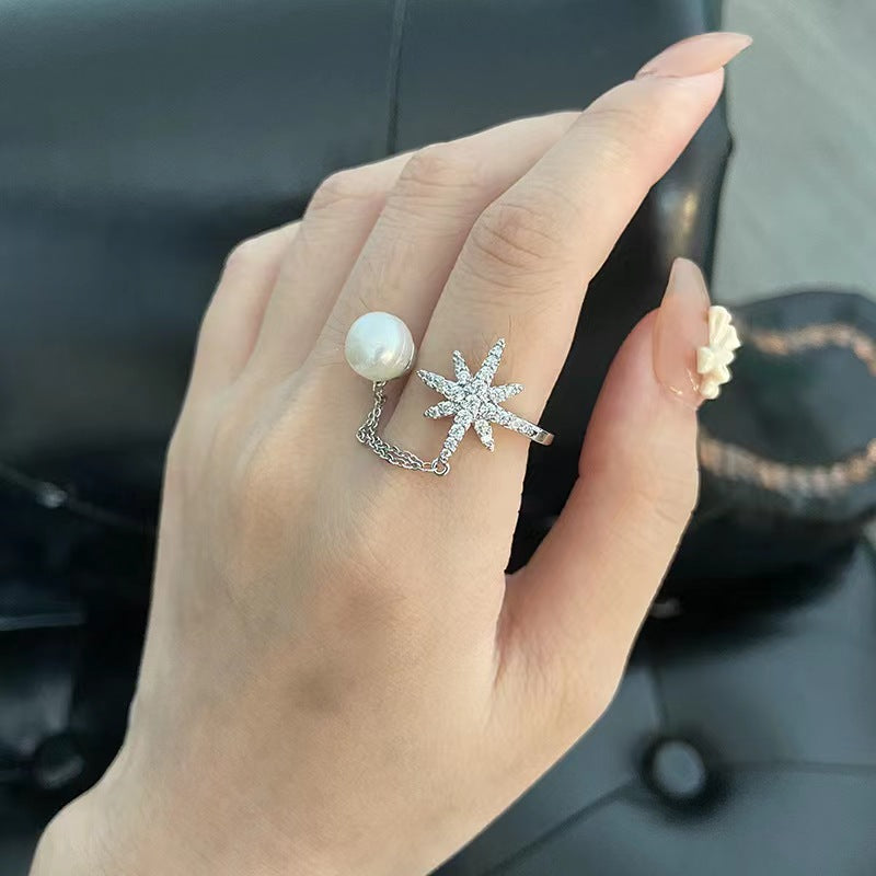 Genuine Freshwater Pearl Lucky Star Ring