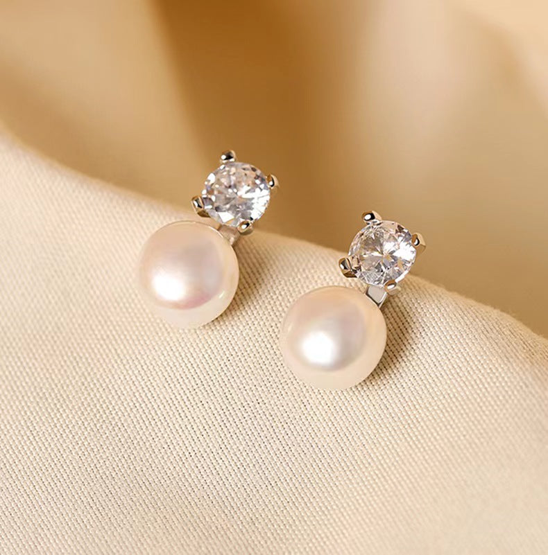 Genuine Freshwater Pearl Light Bulb Earrings