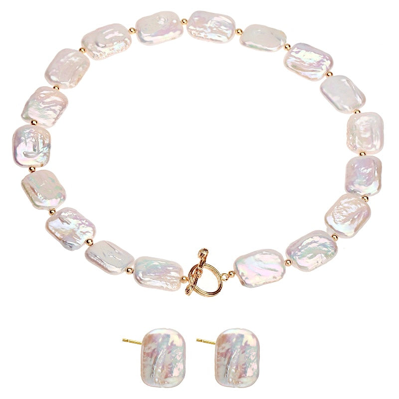 Genuine Freshwater Baroque Pearl Aurora Set