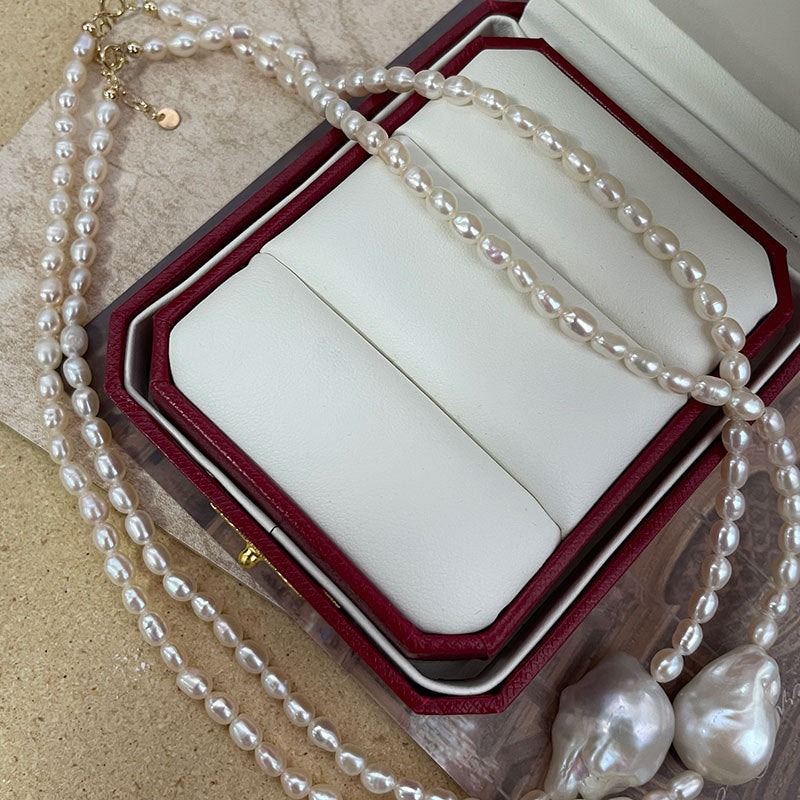 Genuine Freshwater Baroque Pearl Elsa Necklace