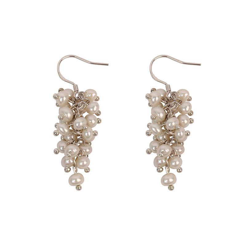 Genuine Freshwater Baroque Pearl Grape Earrings