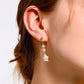 Genuine Freshwater Pearl Crystal Star Earrings