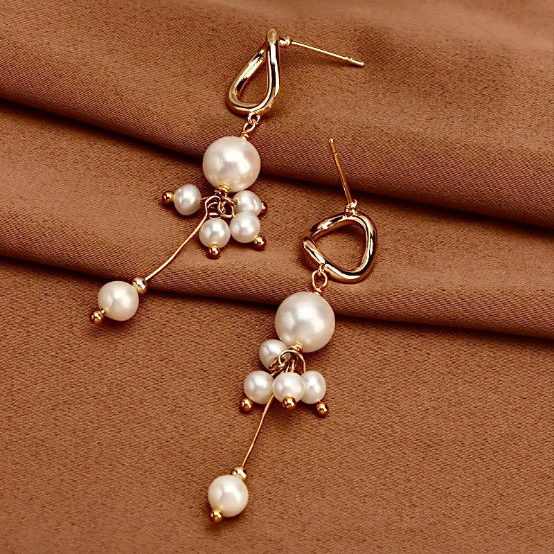 Genuine Freshwater Baroque Pearl Meteor Earrings