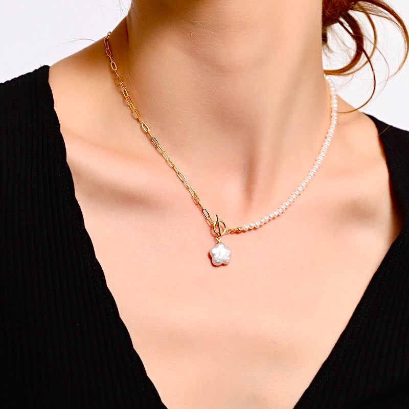 Genuine Freshwater Baroque Pearl Pedal Necklace