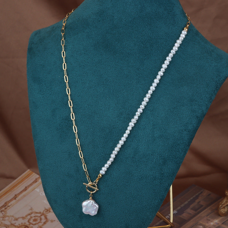 Genuine Freshwater Baroque Pearl Pedal Necklace