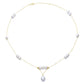 Solid 18K Gold Genuine Freshwater Pearl Gypsophila Necklace