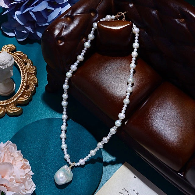 Genuine Freshwater Baroque Pearl Arya Necklace