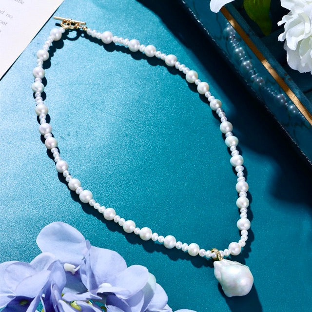 Genuine Freshwater Baroque Pearl Arya Necklace