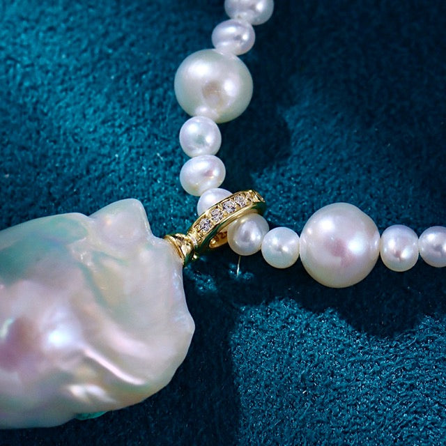 Genuine Freshwater Baroque Pearl Arya Necklace