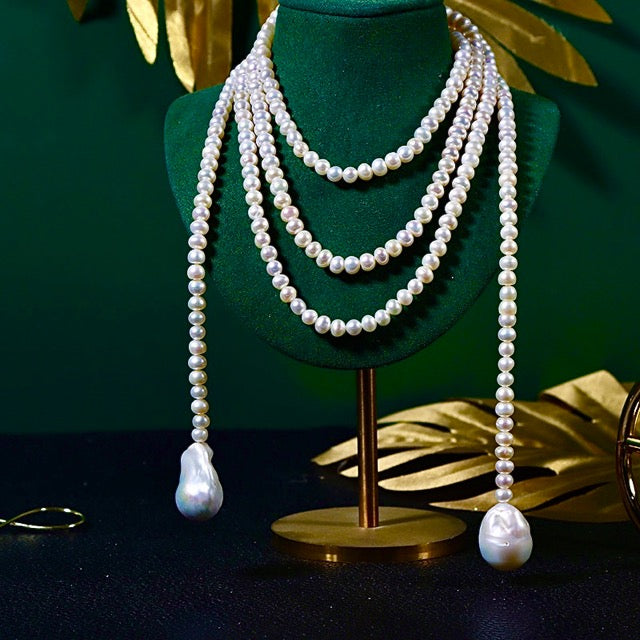 Genuine Freshwater Baroque Pearl Kinsley  Necklace