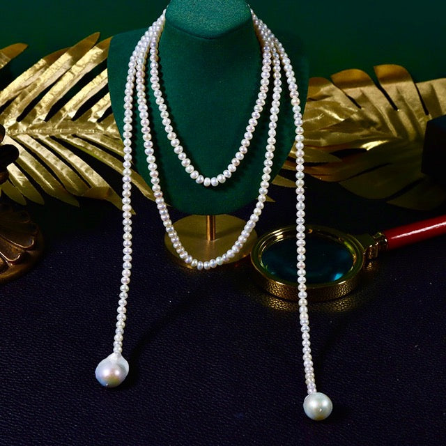 Genuine Freshwater Baroque Pearl Kinsley  Necklace