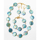 Genuine Freshwater Blue Shell and Pearls Blue Fantasy Set