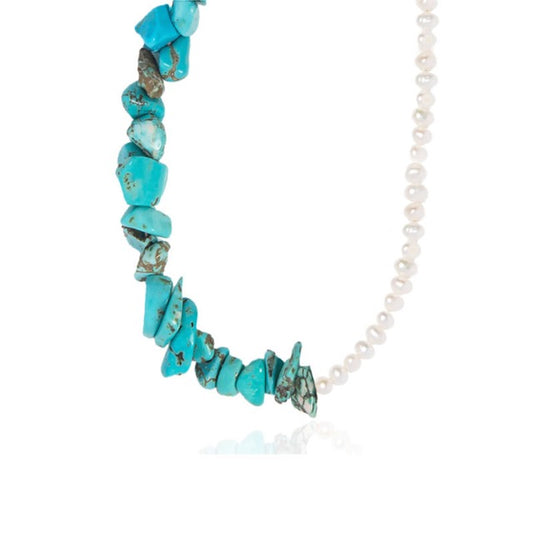 Genuine Freshwater Pearl Turquoise Necklace