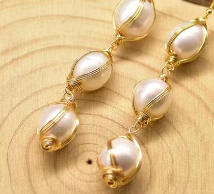 Genuine Freshwater Baroque Pearl Night Market Earrings (Limited Edition)