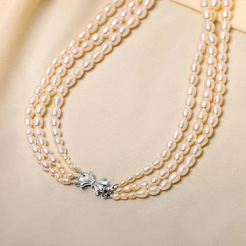 Genuine Freshwater Baroque Pearl Trinity Necklace