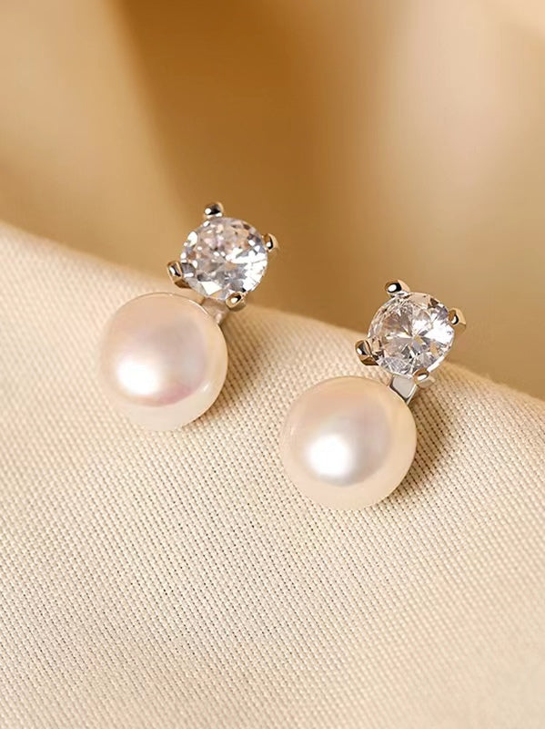 Genuine Freshwater Pearl Light Bulb Earrings