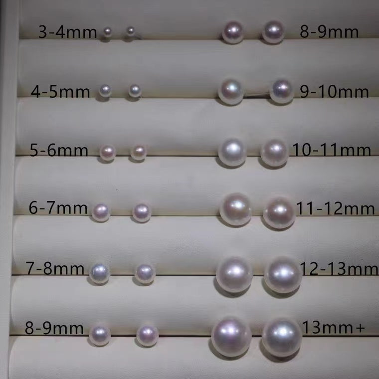 8-8.5mm Round Freshwater Akoya Blue Rose Pearl