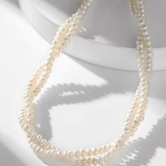 Genuine Freshwater Pearl Love Twist Necklace