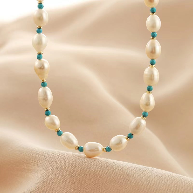 Genuine Freshwater Pearl Blue Wish Necklace