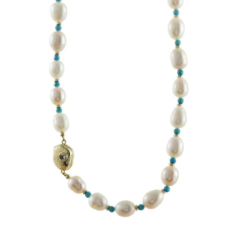 Genuine Freshwater Pearl Blue Wish Necklace