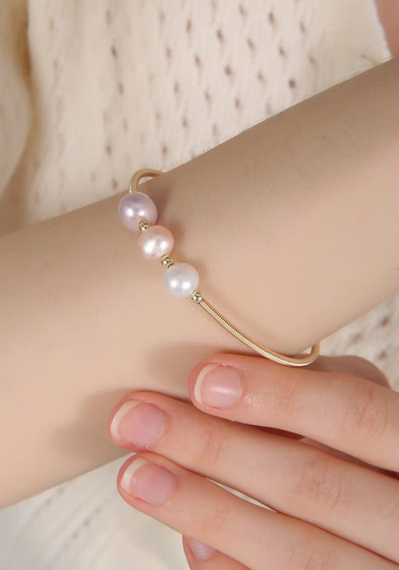 Genuine Freshwater Pearl Rainbow Bracelet