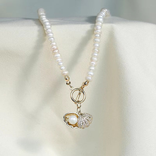 Genuine Freshwater Pearl Shell Necklace