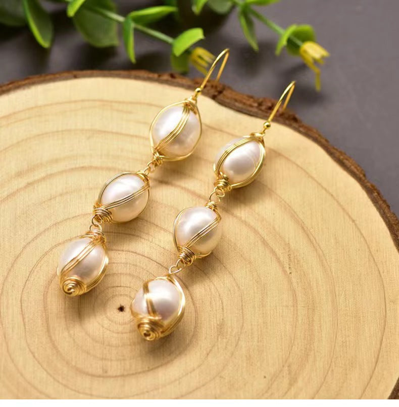 Genuine Freshwater Baroque Pearl Night Market Earrings (Limited Edition)