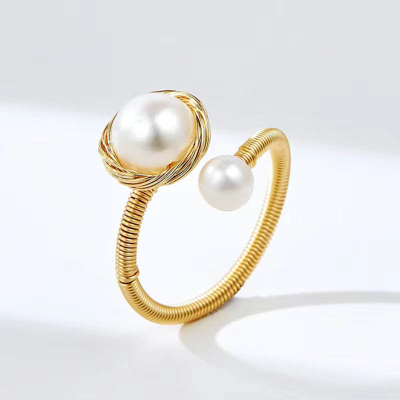 Genuine Freshwater Pearl Earth Ring