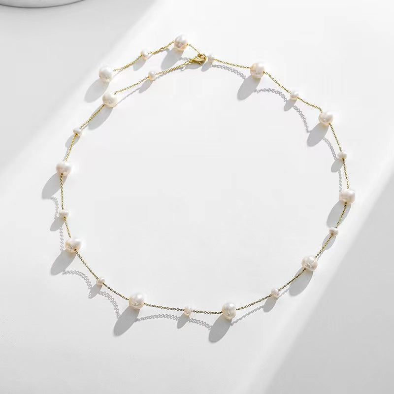 Genuine Freshwater Pearl Gypsophila Necklace